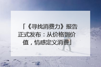《寻找消费力》报告正式发布：从价格到价值，情感定义消费