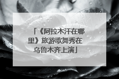 《阿拉木汗在哪里》旅游歌舞秀在乌鲁木齐上演