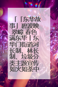 「东华故事」碧波映翠嶂 春色满东华丨东华门街道河长制、林长制、垃圾分类主题宣传如火如荼中