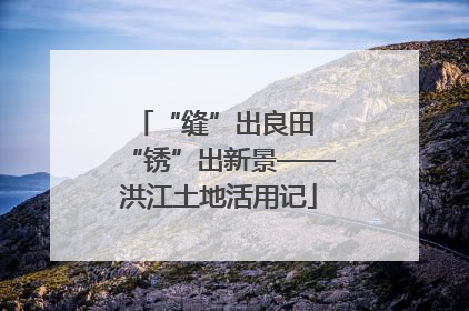 “缝”出良田 “锈”出新景——洪江土地活用记