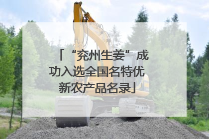 “兖州生姜”成功入选全国名特优新农产品名录