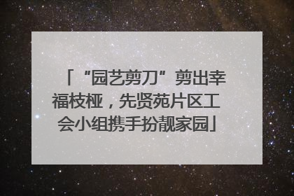 “园艺剪刀”剪出幸福枝桠，先贤苑片区工会小组携手扮靓家园