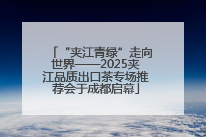 “夹江青绿”走向世界——2025夹江品质出口茶专场推荐会于成都启幕