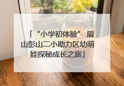 “小学初体验” 眉山彭山二小助力区幼萌娃探秘成长之旅
