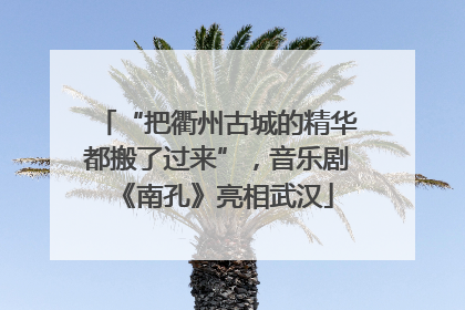 “把衢州古城的精华都搬了过来”，音乐剧《南孔》亮相武汉