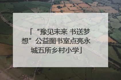 “豫见未来 书送梦想”公益图书室点亮永城五所乡村小学