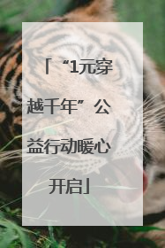 “1元穿越千年”公益行动暖心开启