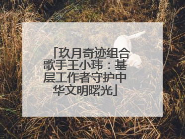 玖月奇迹组合歌手王小玮：基层工作者守护中华文明曙光