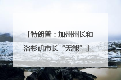 特朗普：加州州长和洛杉矶市长“无能”