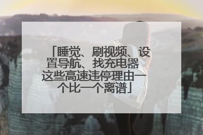 睡觉、刷视频、设置导航、找充电器 这些高速违停理由一个比一个离谱