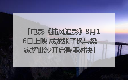 电影《捕风追影》8月16日上映 成龙张子枫与梁家辉此沙开启警匪对决