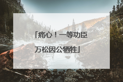 痛心！一等功臣万松因公牺牲