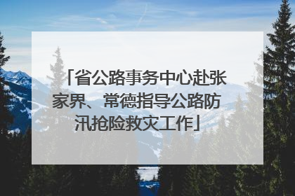 省公路事务中心赴张家界、常德指导公路防汛抢险救灾工作