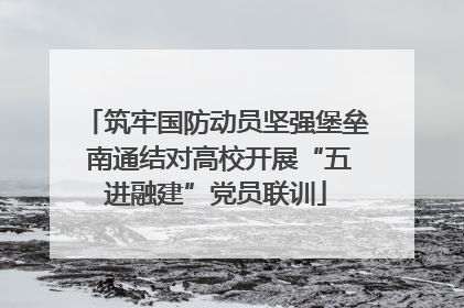 筑牢国防动员坚强堡垒 南通结对高校开展“五进融建”党员联训