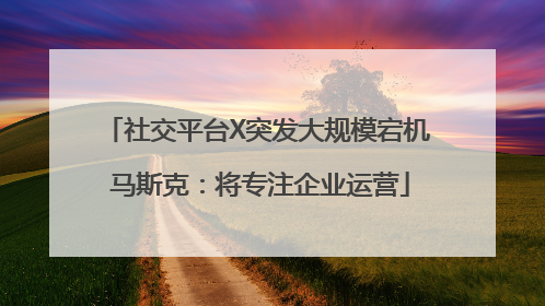 社交平台X突发大规模宕机 马斯克：将专注企业运营