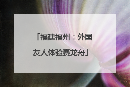 福建福州：外国友人体验赛龙舟