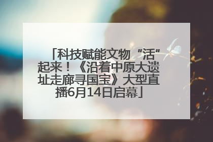 科技赋能文物“活”起来！《沿着中原大遗址走廊寻国宝》大型直播6月14日启幕