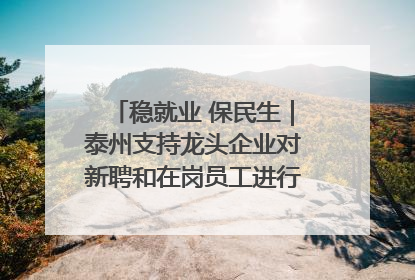 稳就业 保民生｜泰州支持龙头企业对新聘和在岗员工进行实训——到岗就能用 用了就见效