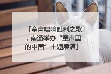 童声唱响胜利之歌，南通举办“童声里的中国”主题展演