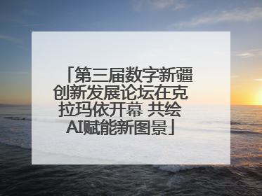 第三届数字新疆创新发展论坛在克拉玛依开幕 共绘AI赋能新图景