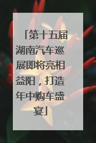 第十五届湖南汽车巡展即将亮相益阳，打造年中购车盛宴