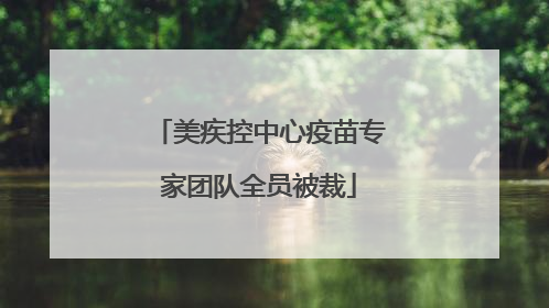 美疾控中心疫苗专家团队全员被裁