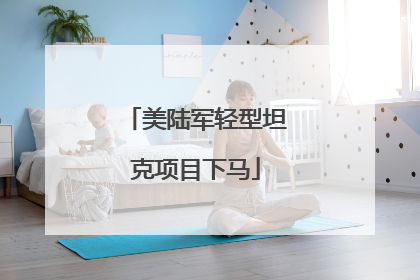 美陆军轻型坦克项目下马