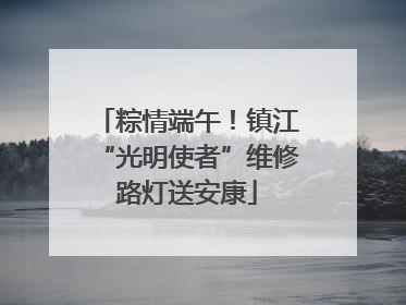 粽情端午！镇江“光明使者”维修路灯送安康