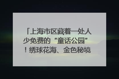 上海市区藏着一处人少免费的“童话公园”！绣球花海、金色秘境……地铁直达→