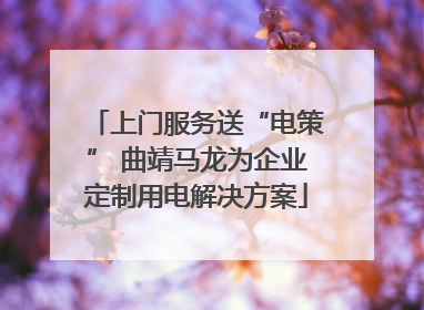 上门服务送“电策” 曲靖马龙为企业定制用电解决方案