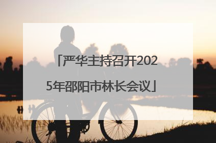 严华主持召开2025年邵阳市林长会议