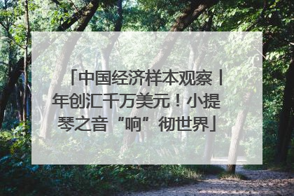 中国经济样本观察丨年创汇千万美元！小提琴之音“响”彻世界