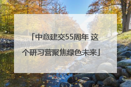 中意建交55周年 这个研习营聚焦绿色未来