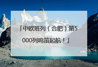 中欧班列（合肥）第5000列鸣笛起航！