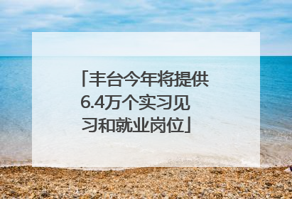丰台今年将提供6.4万个实习见习和就业岗位