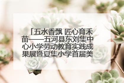 五水香飘 匠心育禾苗——五河县东刘集中心小学劳动教育实践成果展暨夏集小学首届美食节盛大举行