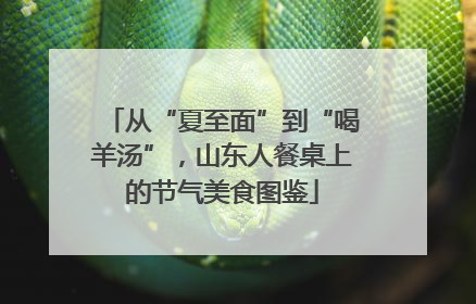 从“夏至面”到“喝羊汤”，山东人餐桌上的节气美食图鉴
