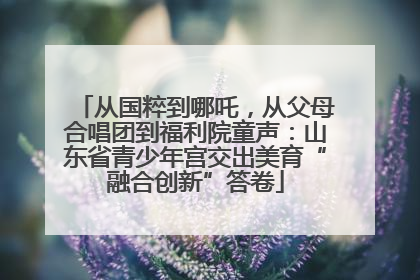 从国粹到哪吒，从父母合唱团到福利院童声：山东省青少年宫交出美育“融合创新”答卷