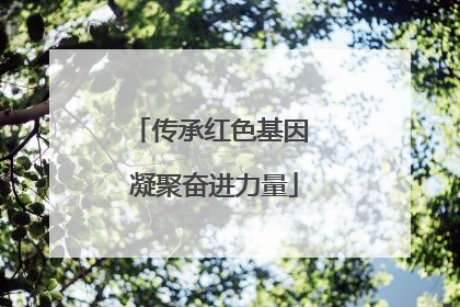 传承红色基因 凝聚奋进力量
