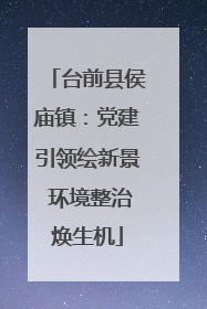 台前县侯庙镇：党建引领绘新景 环境整治焕生机