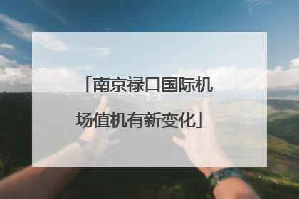 南京禄口国际机场值机有新变化