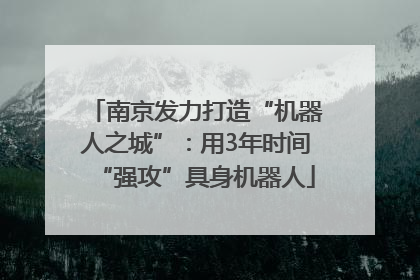 南京发力打造“机器人之城”：用3年时间“强攻”具身机器人