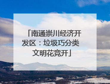 南通崇川经济开发区：垃圾巧分类 文明花竞开