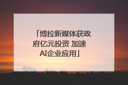 博拉新媒体获政府亿元投资 加速AI企业应用