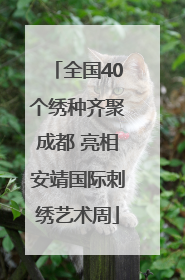 全国40个绣种齐聚成都 亮相安靖国际刺绣艺术周