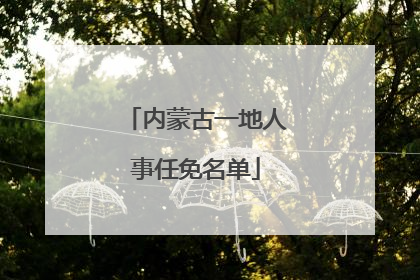 内蒙古一地人事任免名单