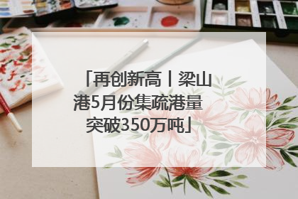 再创新高丨梁山港5月份集疏港量突破350万吨