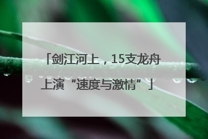 剑江河上，15支龙舟上演“速度与激情”