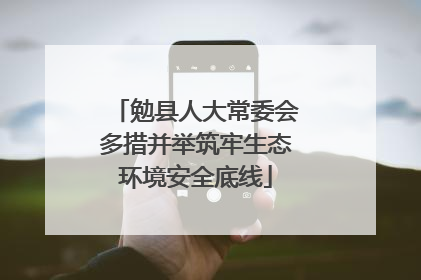 勉县人大常委会多措并举筑牢生态环境安全底线