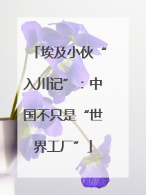 埃及小伙“入川记”：中国不只是“世界工厂”